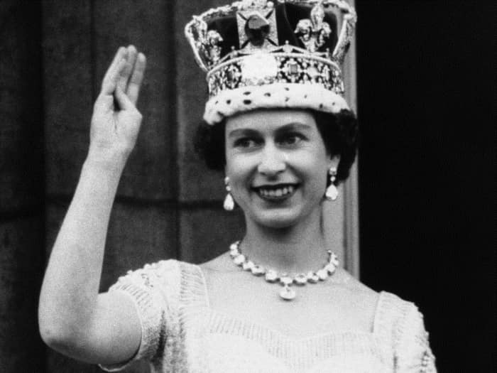 Королева Елизавета в день коронации в 1953 году.