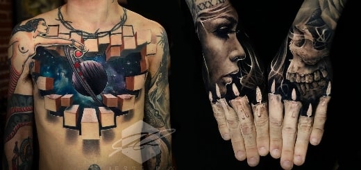 Подробнее о статье 20 впечатляющих 3D-татуировок, которые сделали из тела арт-объект