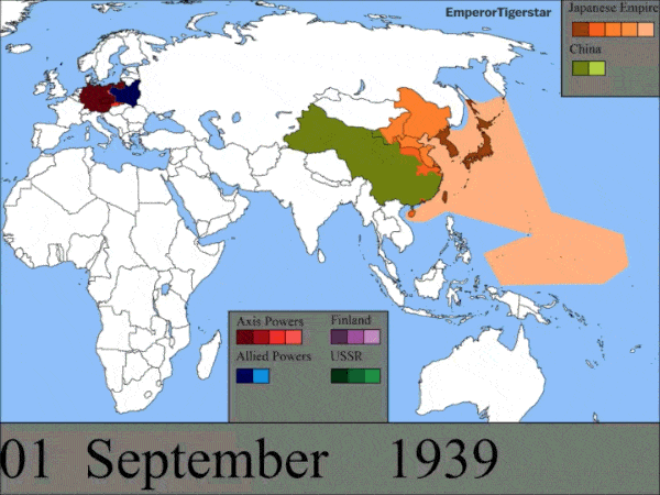 Изменение союзов во время Второй мировой войны