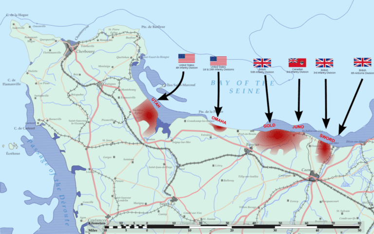 Карта атаки дня Д