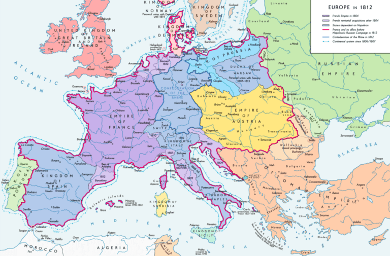 Карта истории Наполеоновской империи