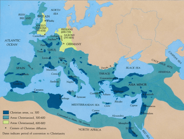 Распространение христианства в Европе