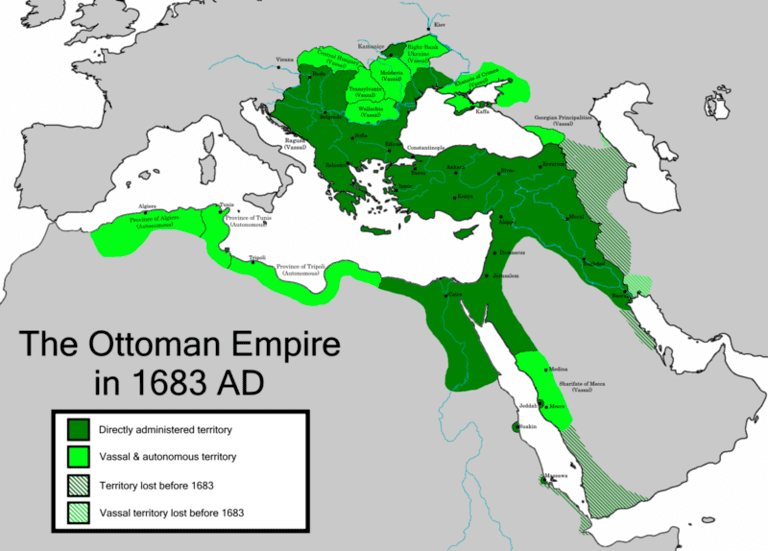 Размеры Османской империи