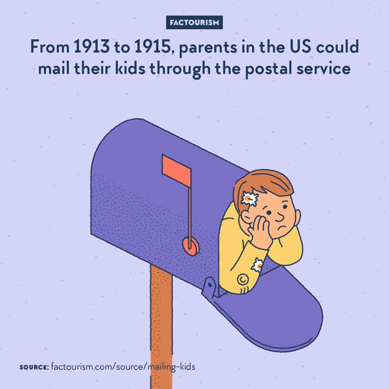 отправлять своих детей через почтовую службу